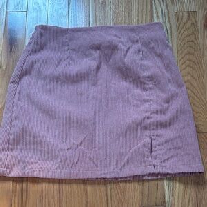 Pink Corduroy Skirt